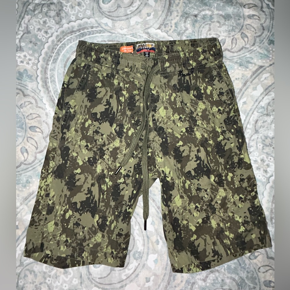 PRNTD By Polymer Mens Shorts‎ Chino Size 32 Camo Pattern Stretch Pockets